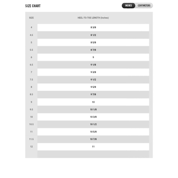 Nike Size Chart - Picture 3 of 5